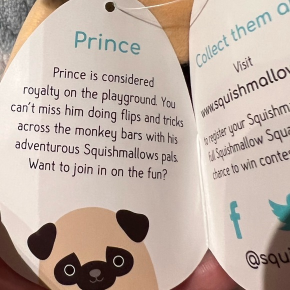 Prince the Pug Clip Squishmallows - Picture 3 of 4